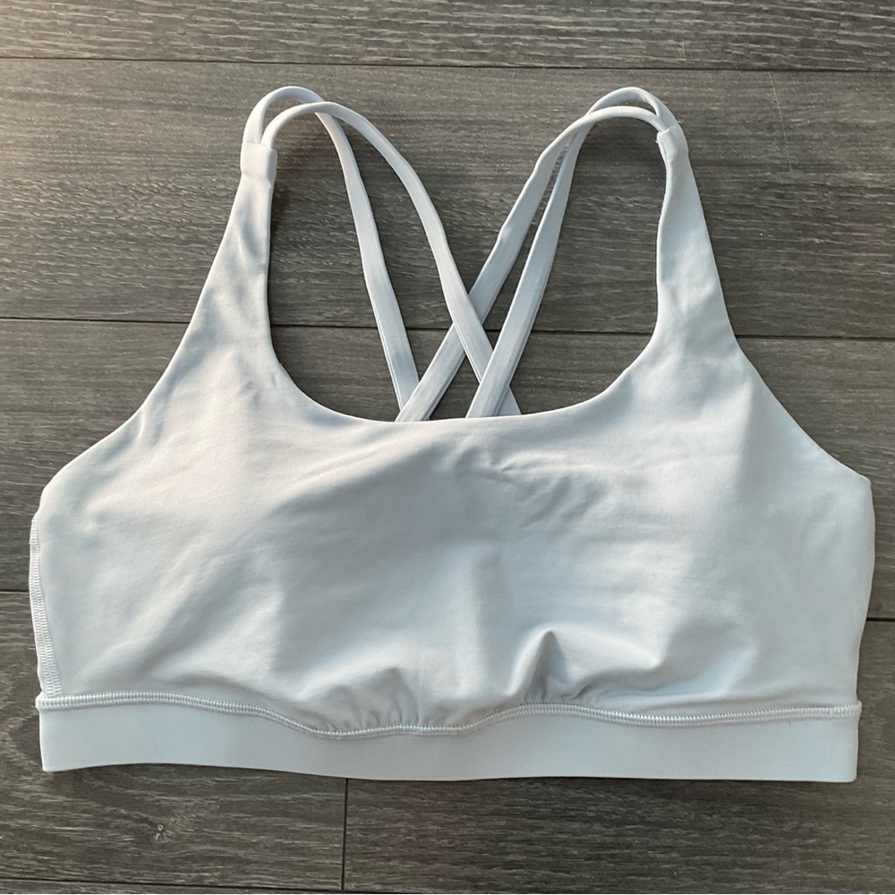 Lululemon Energy Bra Blue Linen Size 10 - Picture 5 of 9